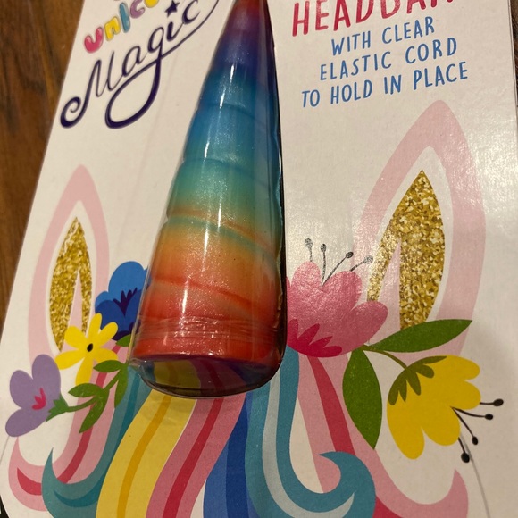 Unicorn Costume Headband & Hair Ties NEW! Rainbow - Picture 6 of 8